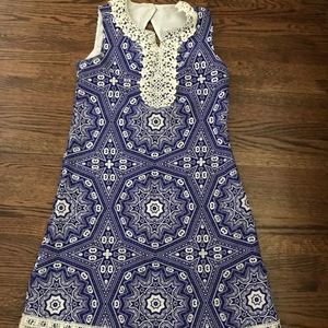 Navy Blue and White Formal Child's Dress